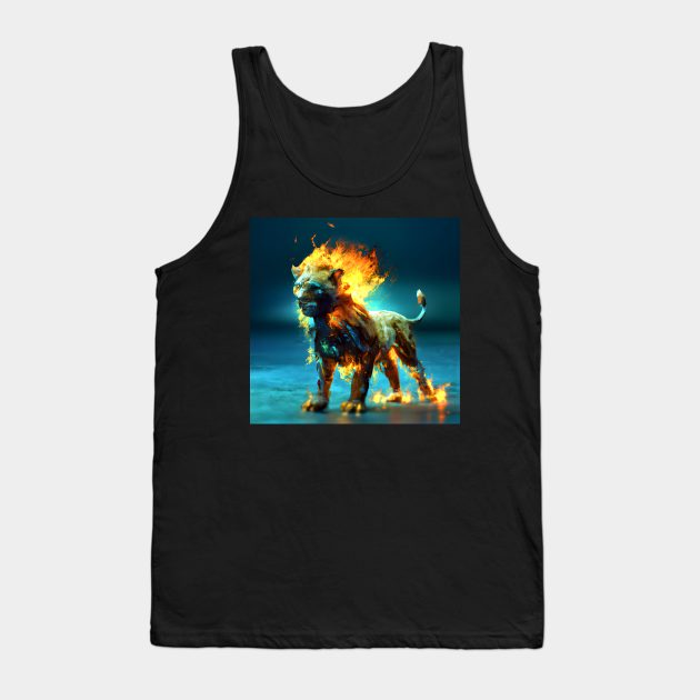 Fire Lion Version 1 Tank Top by inner illusion ai